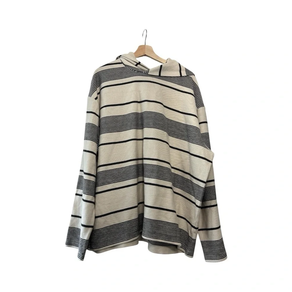 AE Striped Terry Baja Hoodie Relaxed Breathable Comfort Beach Surfer L